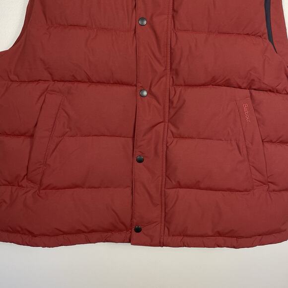 BARBOUR Wisbech Gilet Puffer Vest Men’s 2XL XXL Brick Red Outdoor Preppy Casual - Picture 7 of 14